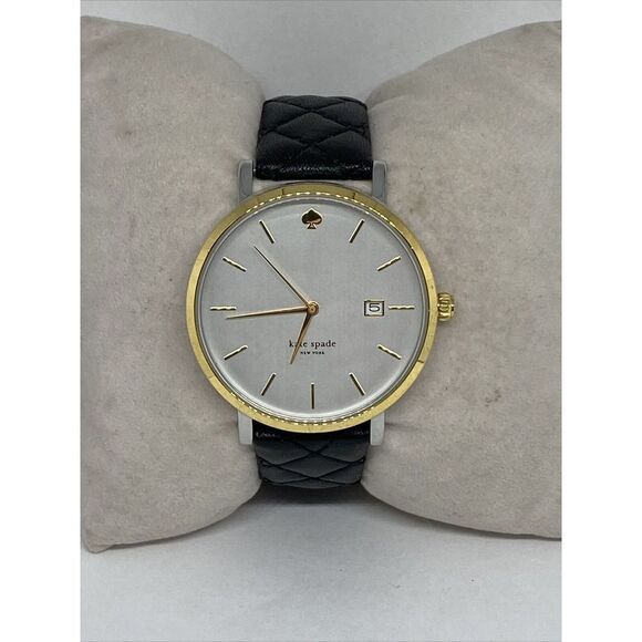 Kate Spade New York Metro 0125 Women Black Leather Analog Dial Quartz Watch VK84 - Picture 1 of 12